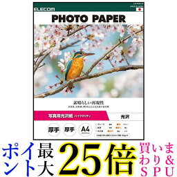 エレコム 写真用光沢紙 ハイクオリティ 厚手 A4 20枚 EJK-HQA420 ホワイト 送料無料 【G】