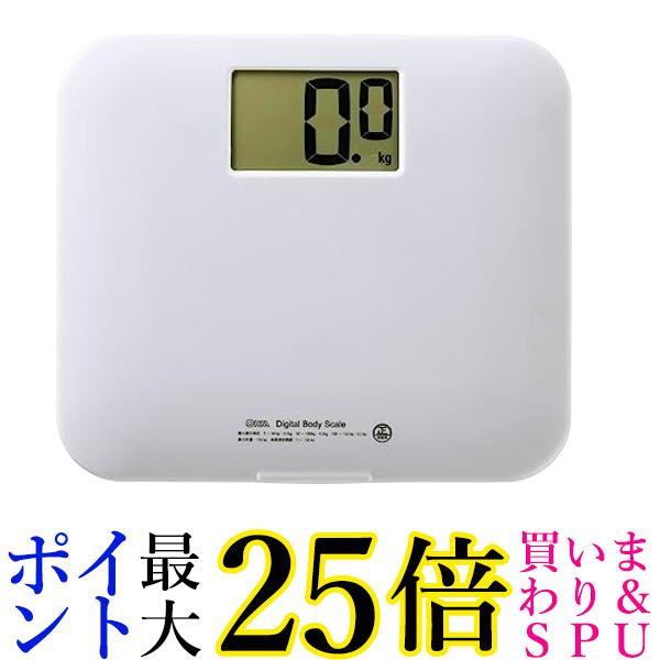 オーム電機 デジタル体重計大画面 HB-K105 HB-K105-W 送料無料 【G】