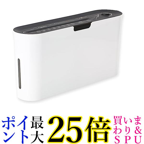 アスカ シュレッダー クロスカット B08W ホワイト 10分 A4 最大3枚 卓上 コンパクト スリム 送料無料 【G】