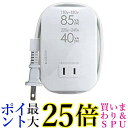 カシムラ 海外用薄型2口変圧器USB110-130V85VA220-240V40 WT-76M 送料無料 【G】(3)