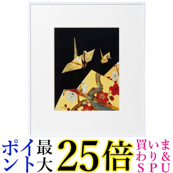 ケンコー アルミ額縁 ケンコー 画廊 ガラスタイプ 四切 ホワイト AGR-4-WH 送料無料 【G】