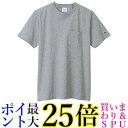 チャンピオン Tシャツ 半袖 丸首 綿100% COTTON USA ショートスリーブポケットTシャツ ベーシック C3-X357 メンズ グレー L 送料無料...