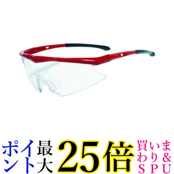 TRUSCO(トラスコ) 一眼型安全メガネ フレームレッド レンズクリア TSG-1856RE 送料無料 【G】