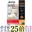 エーワン マルチカード キャッシュカードサイズ 2つ折り 10シート 51069 送料無料 【G】