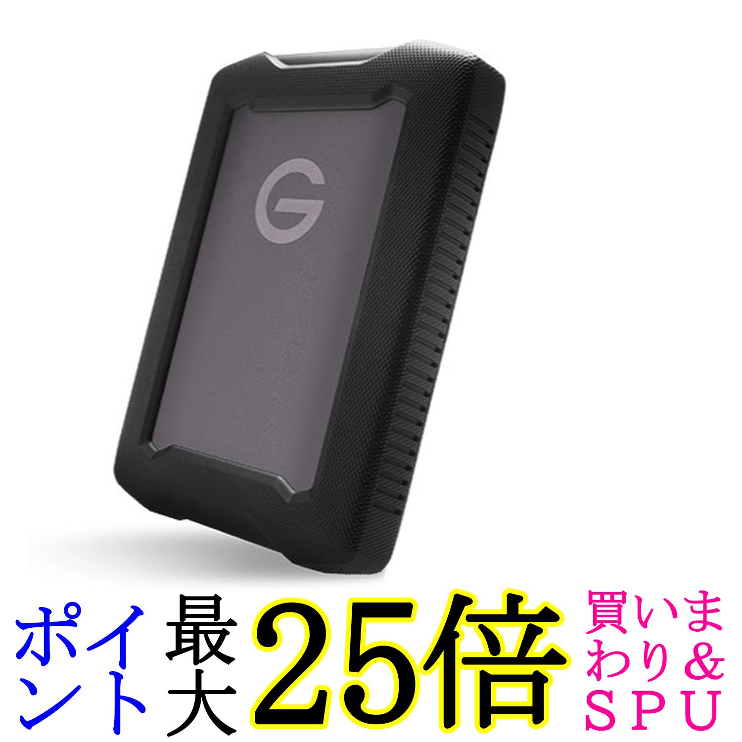 SanDisk Professional 1TB G-Drive ArmorATD - 頑丈で耐久性のあるポータブル外付けハードドライブ HDD、USB-C、USB 3.2 Gen 1 - SDPH81G-001T-GBA1D