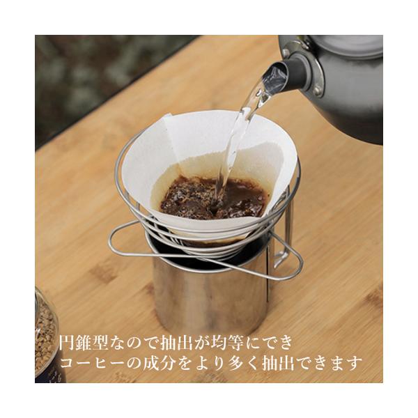 コーヒー ドリッパー コンパクト 折りたたみ ステンレス 円錐型 ポータブル 珈琲 ドリップ アウトドア キャンプ 持ち運び (管理S) 送料無料 payoff-10045166 Pay Off Store サンプル画像3