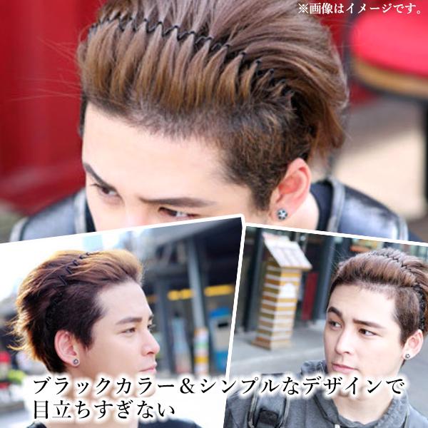 カチューシャ メンズ レディース ブラック 2個セット ヘアバンド 痛くない ヘアアレンジ 男女兼用 ((S (管理S) 送料無料 payoff-10094317 Pay Off Store サンプル画像3