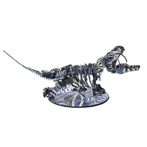 越前和紙 NEWティラノサウルス-C 藍金 3D立体ペーパーパズル 恐竜 立体パズル 工作 ペーパークラフト ..