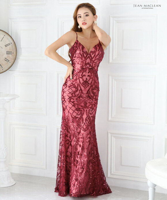 【2000円OFFクーポン対象】 JEAN MACLEAN ドレス 21185 キャバドレス 大きいサイズ あり ロングドレス ノースリーブ タイト エンパイ マキシ丈 JEANMACLEAN ドレス ナイトドレス 無地 レディース スナック クラブ 女性 大人