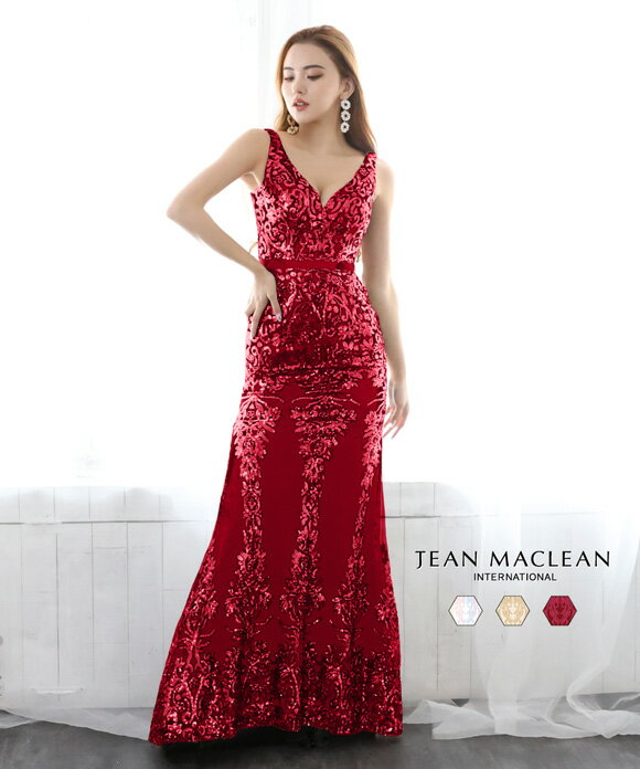 【2000円OFFクーポン対象】 JEAN MACLEAN ドレス 21186 キャバドレス 大きいサイズ あり ロングドレス ノースリーブ タイト エンパイ マキシ丈 JEANMACLEAN ドレス ナイトドレス 無地 レディース スナック クラブ 女性 大人
