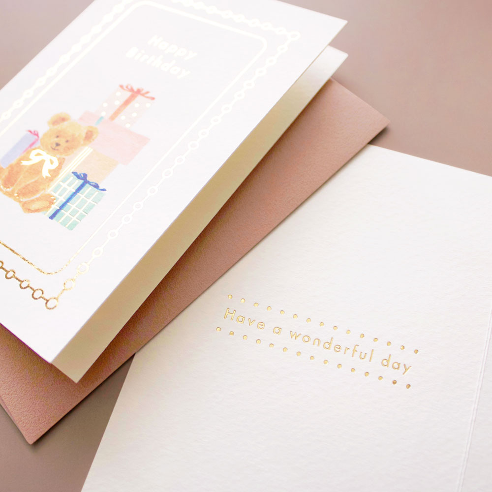 マトカ コフレ グリーティングカード ギフトカード メッセージカード バースデーカード 多目的カード 大人かわいい おしゃれ かわいい 上品 アンティーク 花 花好き ネコ 犬 クマ ギフト お祝い 誕生日 | COFFRET GREETING CARD | MATOKA エル・コミューン エルコミューン 3