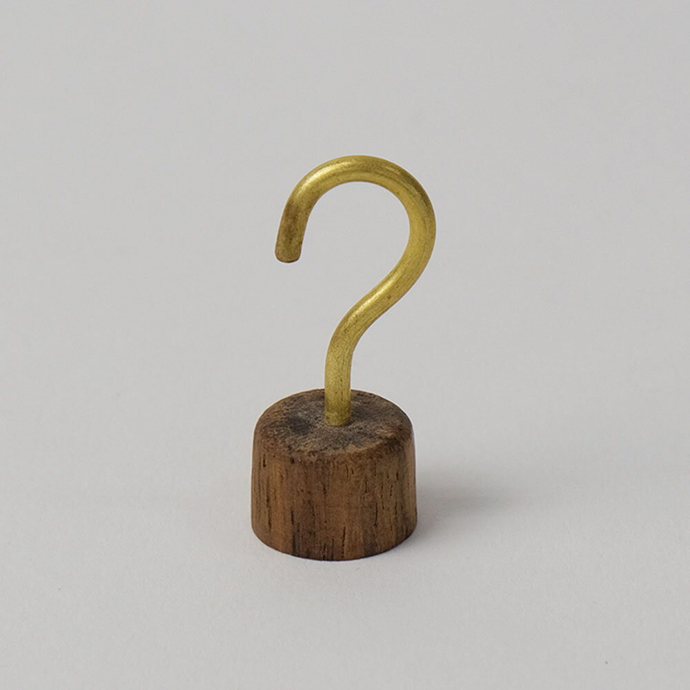 WOOD マグネットフック ブラスフック BRASS ブラス 真鍮 シンプル かっこいい おしゃれ インテリア アンティーク風 ディスプレイ 見せる収納 ていねいな暮らし