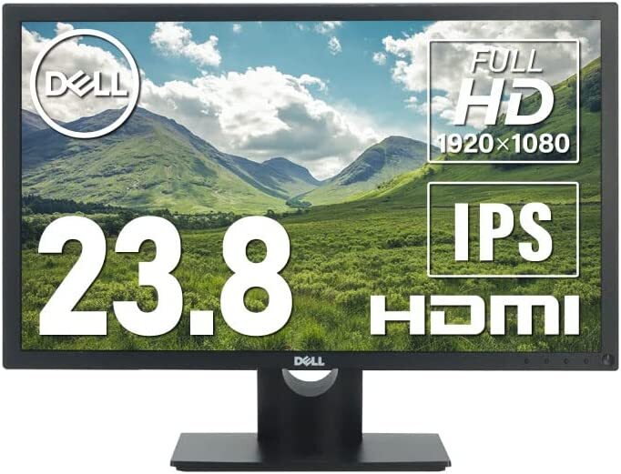 Dell モニター 23.8インチ E2418HN(CIE1976 87%/広視野角/フルHD/IPS非光沢/ブルーライト軽減/フリッカーフリー/HDMI,D-Sub15ピン) 送料無料 3ヶ月保証付