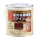 アトムハウスペイント 水性屋外木部保護塗料 0.7L Dマホガニー 