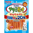 離島・沖縄の送料については、こちらをご確認ください。 低脂肪・良質たん白質豊富なササミをやわらかく仕上げて、芯までおいしく食べられるやわらか弾力ガムに巻きました。