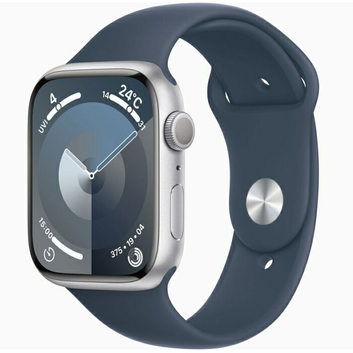 Apple(アップル) Apple Watch Series 9 GPSモデル 45mm MR9D3J/A シルバー/ストームブルースポーツバンド S/M