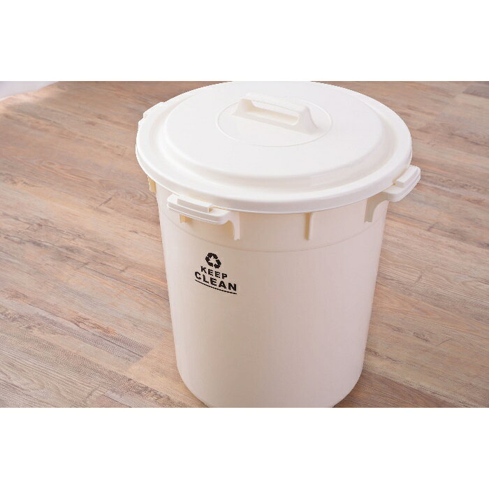 東谷/AZUMAYA [直送3]ゴミ箱 ダストボックス ペール 45L LFS-765WH ホワイト (直径42.5×高さ52)(本州四国九州限定) [3]