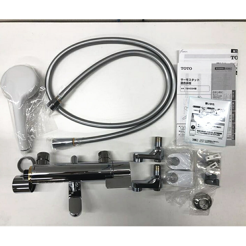 Rakuten - TOTO [ジャンク品]壁付サーモスタット混合水栓 TBV03445J1 (コンフォートウエーブ1モード)