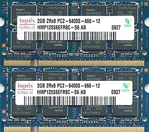 【ポイント2倍】hynix PC2-6400S (DDR2-800) 2GB x 2枚組み 合計4GB Win/Macに適合 両面実装 (2Rx8)の2枚組 動作保証品【中古】
