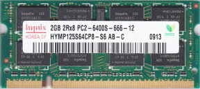 【ポイント2倍】hynix PC2-6400S (DDR2-800) 2GB【中古】