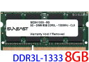 y|Cg2{zSUNEAST d (1.35V) PC3L-10600S (DDR3L-1333) 8GB SO-DIMM 204pin m[gp\Rp ^ԁFSE3N1333-8G ʎ (2Rx8) mFςݕiyÁz