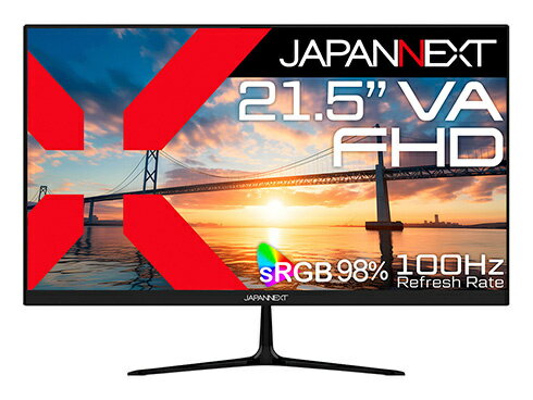 【送料無料】JAPANNEXT JN-V215F2 液晶ディスプレイ 21.5型/ 1920×1080/ HDMI×1、VGA×1/ ブラック/ スピーカー有/ 2年保証【在庫目安:僅少】