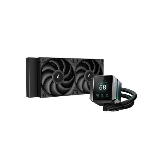 【送料無料】Deepcool R-LX550-BKDSNC-G-1 MYSTIQUE 240/ 240mm簡易水冷CPUクーラー/ カスタマイズ可能な2.8インチTFTディスプレイ搭載/ Intel LGA1700/ 1200/ 1151/ 1150/ 1155/ AMD AM5/ AM4ソケット対応/ 5年保証