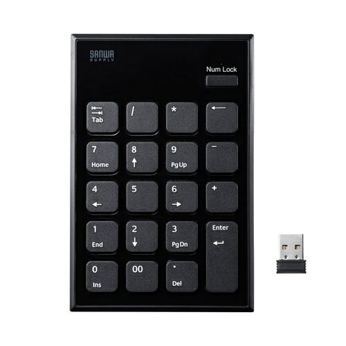 【送料無料】サンワサプライ NT-WL23BK 静音ワイヤレステンキー【在庫目安:お取り寄せ】