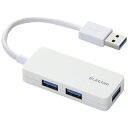 ELECOM U3H-K315BWH USB3.0nu/ P[uŒ/ oXp[/ 3|[g/ zCgy݌ɖڈ:񂹁z