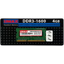 ノートPC用メモリー SO-DIMM DDR3-1600 4GB 1枚組 詳細スペック メモリタイプSO-DIMM　DDR31600 容量4096MB 本体サイズ(H)67mm 本体サイズ(W)30mm 本体サイズ(D)1mm 本体重量18g