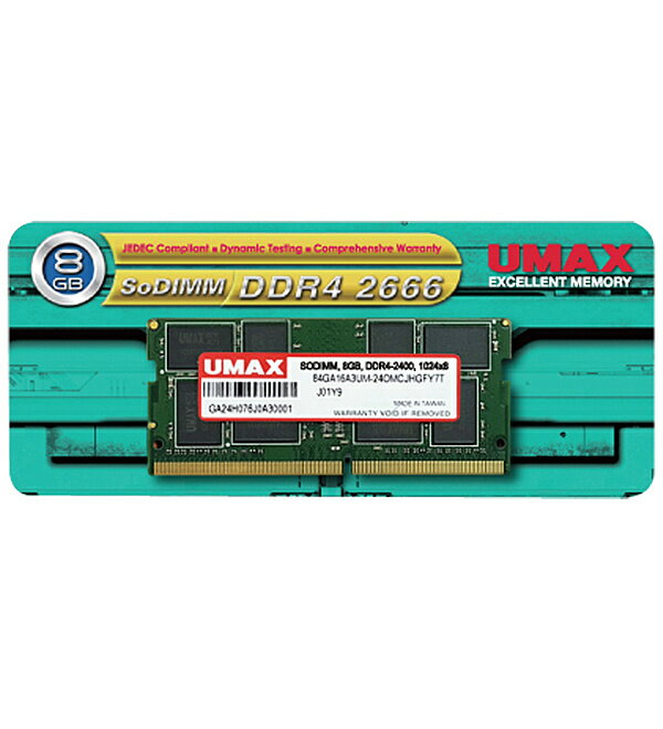 UMAX UM-SODDR4S-2666-8G m[gPCp[ SO-DIMM DDR4-2666 8GB 1gy݌ɖڈ:񂹁z