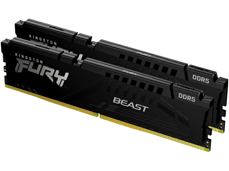 【送料無料】キングストン KF556C40BBK2-64 64GB DDR5 5600MHz CL40 DIMM (Kit of 2) FURY Beast Black【在庫目安:お取り寄せ】