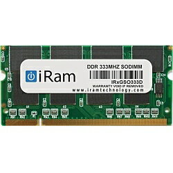【送料無料】iRam Technology IR1GSO333D Mac用メモリ PC-2700 200pin 1GB SO-DIMM【在庫目安:お取り寄せ】