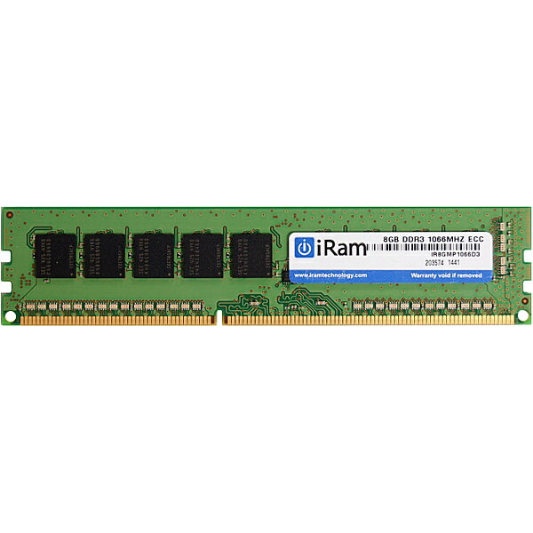 楽天PC＆家電《CaravanYU 楽天市場店》【送料無料】iRam Technology IR8GMP1066D3 MacPro 増設メモリ DDR3/ 1066 8GB ECC 240pin U-DIMM【在庫目安:お取り寄せ】| パソコン周辺機器