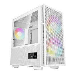 【送料無料】Deepcool R-CH360-WHAPE3D-G-1 CH360 DIGITAL WH/ 高エアフローMicroATXケース/ ホワイトモデル/ CPUまたはGPUモニタリングパネル搭載/ ARGBファン3基標準搭載/ 360mmラジエーター対応【在庫目安:お取り寄せ】