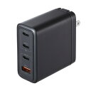 【送料無料】サンワサプライ ACA-PD104BK USB PD対応AC充電器(PD100W・C×3+A×1)【在庫目安:お取り寄せ】(2)