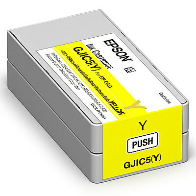 EPSON GJIC5Y ラベルプリンター用　インクカートリッジ（イエロー）【在庫目安:お取り寄せ】| インク インクカートリッジ インクタンク 純正 純正インク