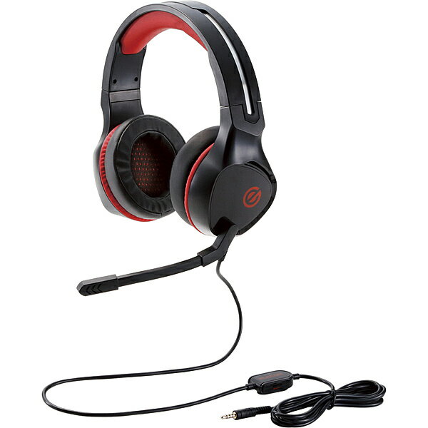 【送料無料】ELECOM HS-G01BK ゲーミングヘッドセット/ 両耳オーバーヘッド/ 4極ミニプラグ/ 50mmドライバ/ 極厚イヤーパッド/ コントローラ付属/ ブラック【在庫目安:お取り寄せ】