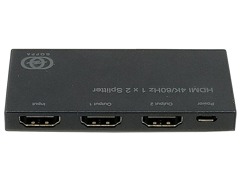 【送料無料】GOPPA GP-HDSP12H460 4K/ 60Hz対応HDMI分配器（1入力:2出力）【在庫目安:お取り寄せ】