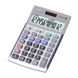 【送料無料】CASIO JS-20WKA-SR-N 実務電卓 12桁 検算 ジャストタイプ　シルバー【在庫目安:お取り寄せ】| 事務機 電卓 計算機 電子卓上計算機 小型 演算 計算 税計算 消費税 税