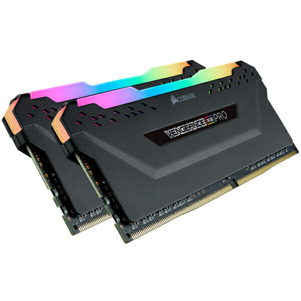 yzRZA() CMW32GX4M2D3000C16 DDR4 3000MHz 16GBx2 DIMM Unbuffered 16-20-20-38 XMP 2.0 VENGEANCE RGB PRO Black 1.35Vy݌ɖڈ:񂹁z