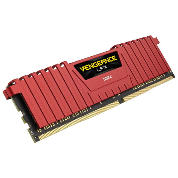 【送料無料】コルセア(メモリ) CMK8GX4M1A2400C16R DDR4 2400MHz 8GBx1 288pin DIMM Unbuffered 16-16-16-39 Vengeance LPX Red Heat spreader【在庫目安:お取り寄せ】