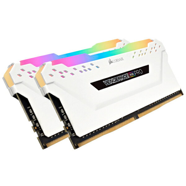 コルセア(メモリ) CMW16GX4M2C3200C16W DDR4 3200MHz 8GBx2 288pin DIMM Unbuffered 16-18-18-36 Vengeance RGB PRO White