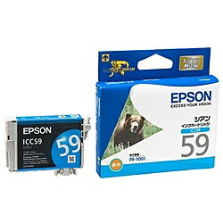 EPSON ICC59 メーカー純正 インクカートリッジ シアン (PX-1001用)【在庫目安:僅少】| インク インクカ..