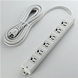 【送料無料】ELECOM T-WRM3650LG/RS タップ/ 工事用/ 抜け止め/ 3P/ 6個口/ マグネット付き/ 5m/ グレー【在庫目安:お取り寄せ】