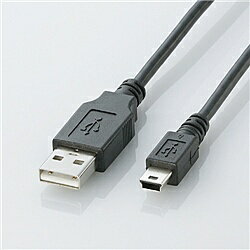 ELECOM U2C-M20BK USB2.0ケーブル A-miniBタイプ/ 2.0m(ブラック)【在庫目安:僅少】| パソコン周辺機器 USB ケーブル…