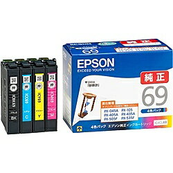 【送料無料】EPSON IC4CL69 ビジネスインクジェット用 インクカートリッジ（4色パック）【在庫目安:お取り寄せ】| 複…