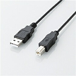 【在庫目安:あり】ELECOM U2C-JB20BK エコUSB2.0ケーブル/ A-Bタイプ/ エコ/ 2m/ ブラック| パソコン周..