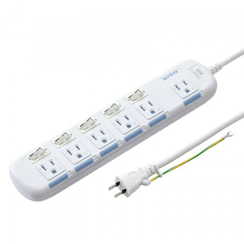 乐天商城 - 【送料無料】サンワサプライ TAP-S10N2-3 省エネタップ（3P・6個口・3m）【在庫目安:お取り寄せ】
