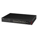 【在庫目安:あり】【送料無料】バッファロー BS-GS2116P 法人向け レイヤー2 Giga PoE スマートスイッチ